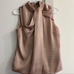 👚Suzy Shier dusty rose sleeveless bubble top with side concealed zipper👚